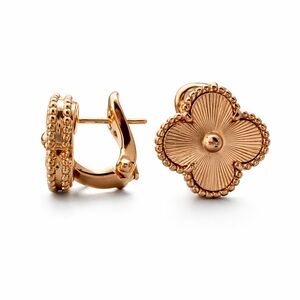 Rose Gold Clover Earrings Alhambra Inspired